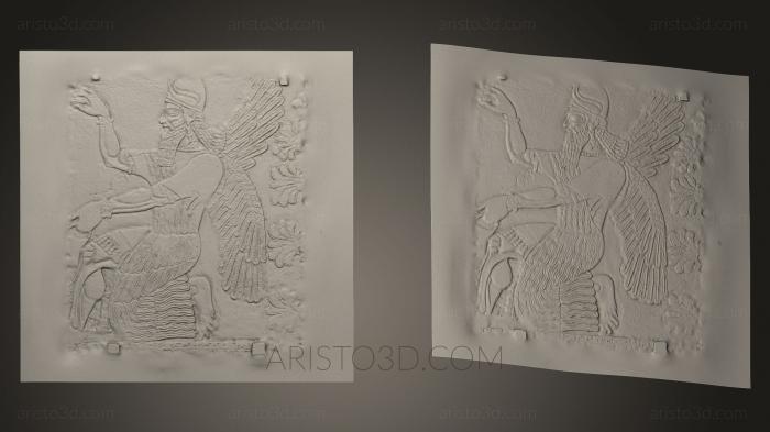 Egyptian statues and reliefs (STKE_0002) 3D model for CNC machine